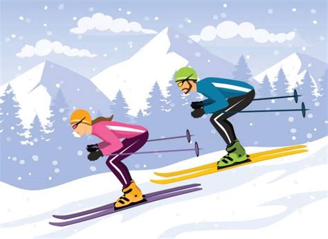 Downhill Ski Clipart - Best Free Library