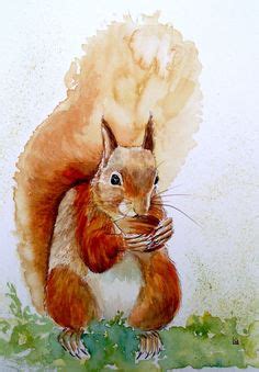 Original Watercolour Painting Red Squirrel 9x12 by lavendergeorge, £20. ...