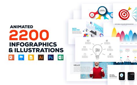 2200 Animated Infographics Bundle PowerPoint template