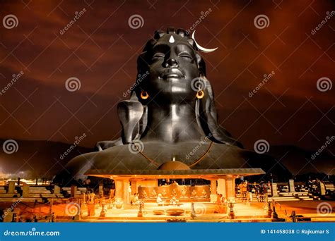 Adiyogi Shiva Statue At Night / Mesmerising night view of adiyogi lord shiva statue at isha yoga ...