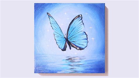 EASY BUTTERFLY ACRYLIC PAINTING TUTORIAL FOR BEGINNERS | ART IDEAS ...