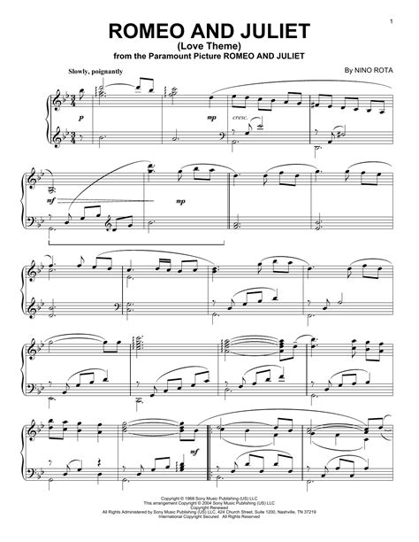 Romeo And Juliet (Love Theme) | Sheet Music Direct