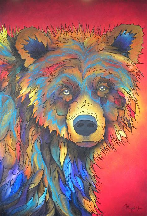 "Grizzly Steals the Sun" by Micqaela Jones | Painting, Cool art, Art ...