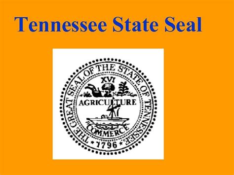 TENNESSEE HISTORY Tennessee State Seal Tennessee