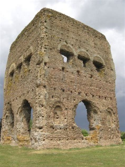 Part of the ruins of the old Roman Temple of Janus in Autun, France.The ...