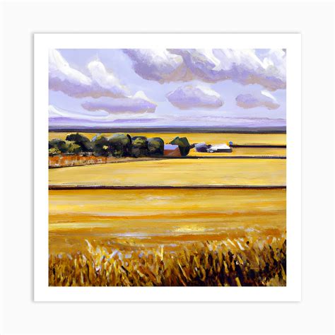 Painting Of Farmland Art Print by Innerworks - Fy