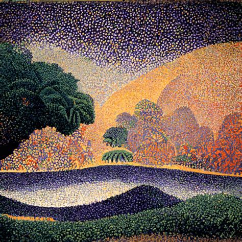 Jungle by Paul Signac Pointillism · Creative Fabrica