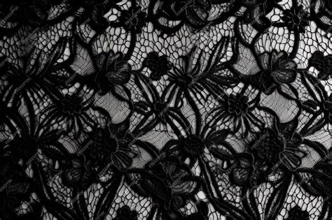 Premium AI Image | Texture of black lace background