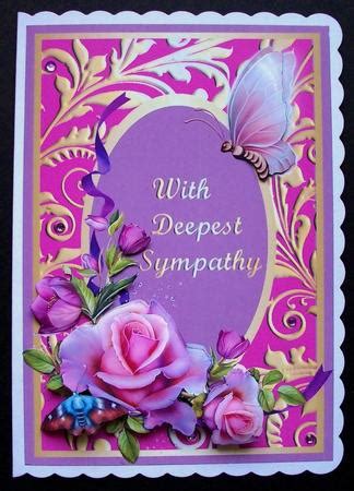 Sympathy Romantic Roses Card Front - CUP394801_174 | Craftsuprint