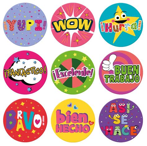 Buy Sweetzer & Orange Spanish Stickers for Teachers and Parents! Motivational Sticker Sheets ...