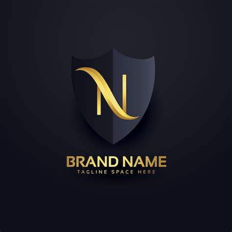 Free Vector | Letter n luxury logo