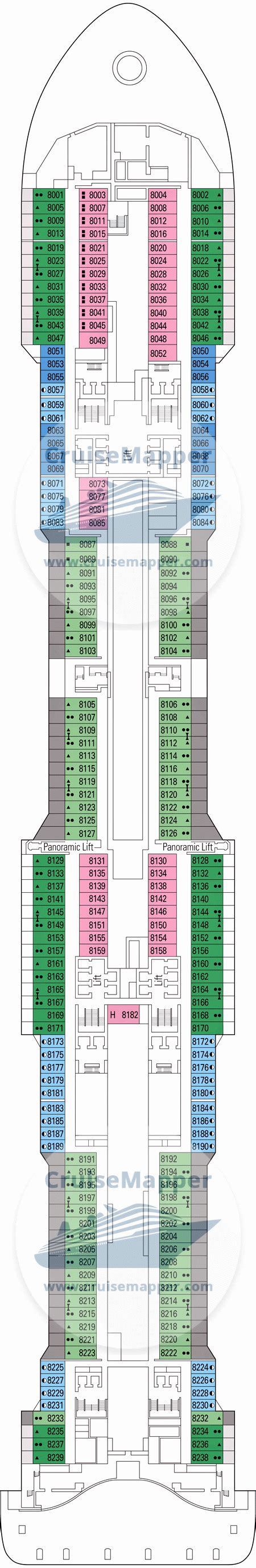 MSC Meraviglia deck 8 plan | CruiseMapper