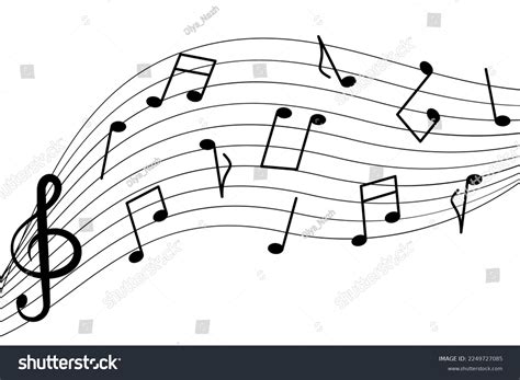 Black White Vector Illustration Music Notes Stock Vector (Royalty Free) 2249727085 | Shutterstock