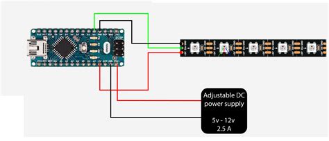 5 x WS2812 LEDs + Arduino Nano Power Issues - General Electronics ...