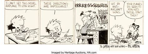 Bill Watterson Calvin and Hobbes Daily Comic Strip Original Art | Lot #93255 | Heritage Auctions