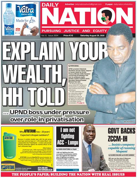 DAILY NATION Saturday August 29, 2020 by dailynation - Issuu