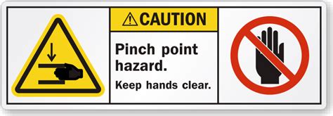 ⚠ Pinch Point Labels | Nip & Pinch Point Safety Labels