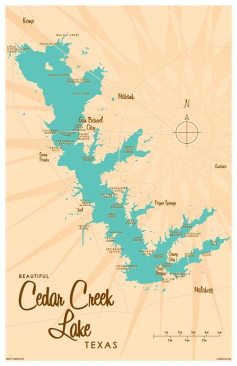 Cedar Creek Lake Depth Map - Printable Maps Online