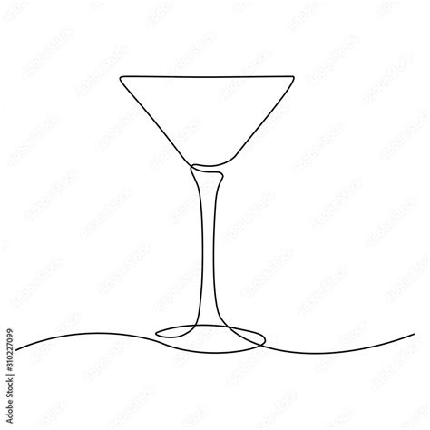 Cocktail Glass Drawing