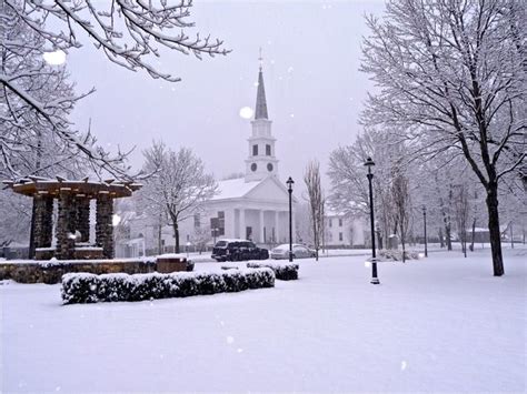 Beautiful Traditional New England Winter Scene