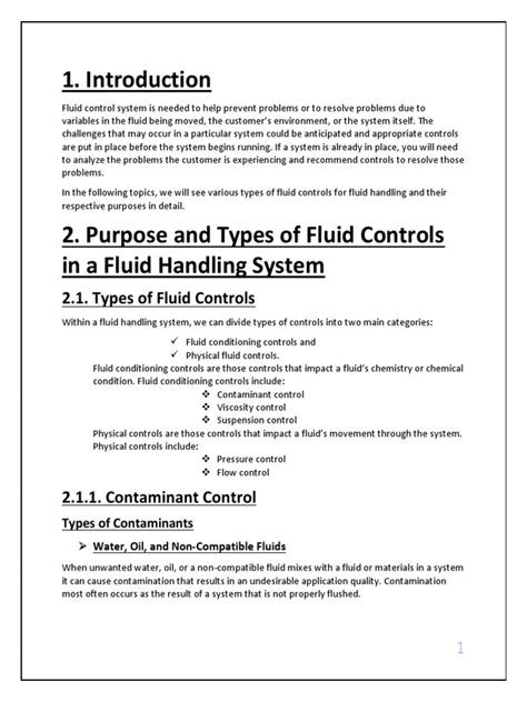 Fluid Control System | PDF | Valve | Viscosity