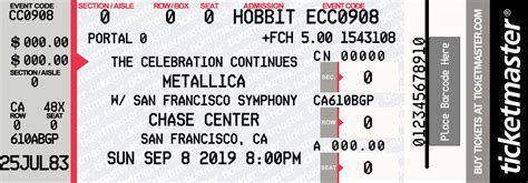 Symphony and Metallica 2 Night 2 Ticket Template by xSeRosiSx on DeviantArt