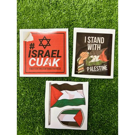 sticker i stand with palestine + israel cuak | Shopee Malaysia