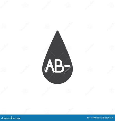 AB- blood type vector icon stock vector. Illustration of drop - 148798123