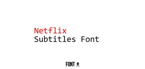 Netflix Subtitle Font - Graphic Pie