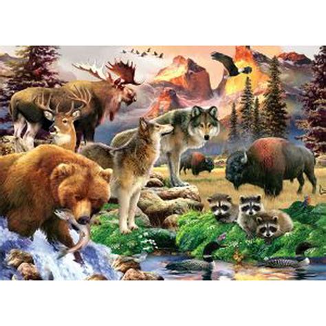 MasterPieces Animal Planet Wild America - North American Wildlife 1000 Piece Jigsaw Puzzle by ...