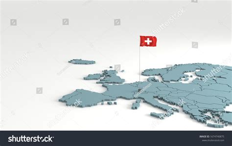 Switzerland Flag Europe Map Countries Flags Stock Illustration ...