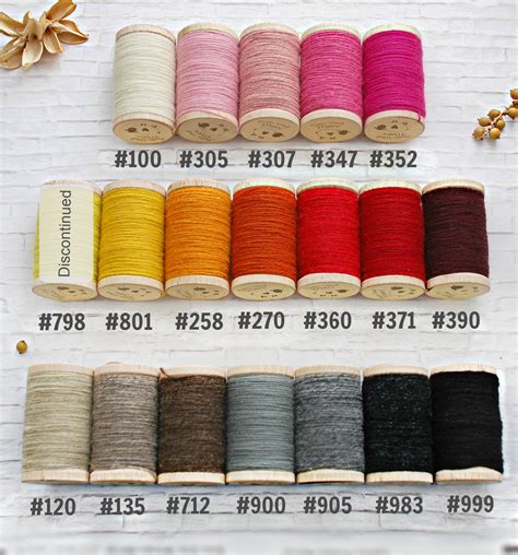 Wool Embroidery Thread 100% Wool Thread Rustic Wool Thread Moire Wool Thread Colorful Thread ...