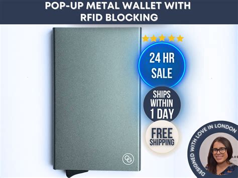 Pop up Wallet, Metal Card Holder for Men and Women, Rfid Blocking Smart ...