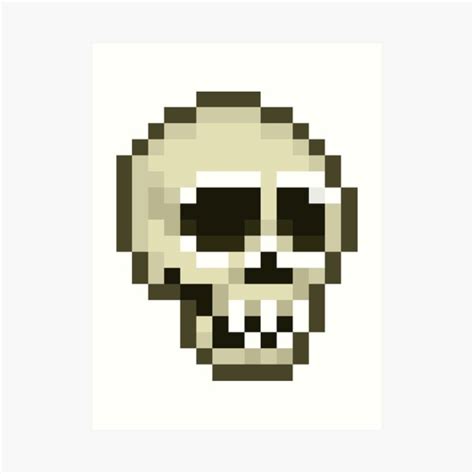 "Pixel Art Skull" Art Print for Sale by HiddenNinjas | Redbubble