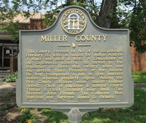 Miller County-GHM 100-1-Colquitt, Georgia-Miller Co - Georgia Historical Markers on Waymarking.com