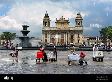 Cathedral on Parque Central square, Guatemala City, Guatemala, Central ...