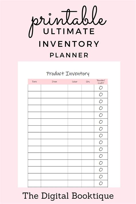 Small Business Inventory Management Printable Planner Craft | Etsy UK | Printable planner ...