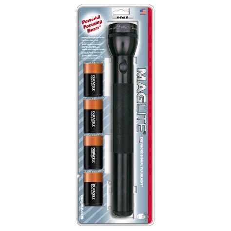 Maglite 4 D-Cell Battery Incandescent Aluminum Flashlight-JS4DH06 - The ...