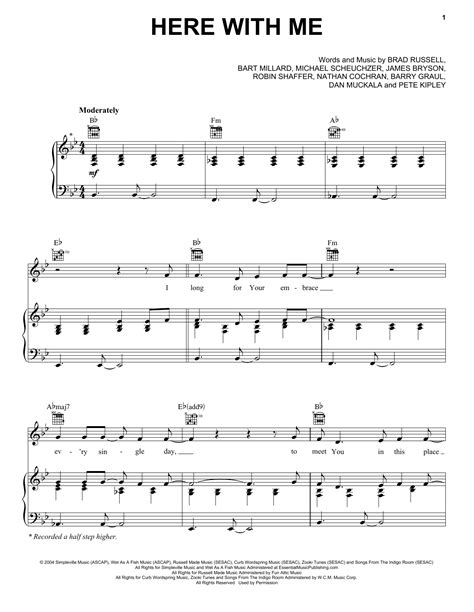 Here With Me | Sheet Music Direct