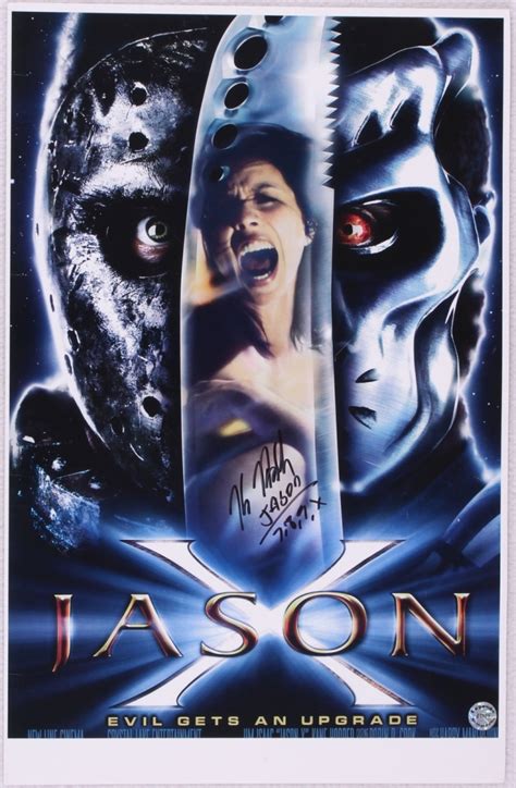 Kane Hodder Signed "Jason X" 11x17 Movie Poster Inscribed "7, 8, 9, X" & "Jason" (Legends COA ...