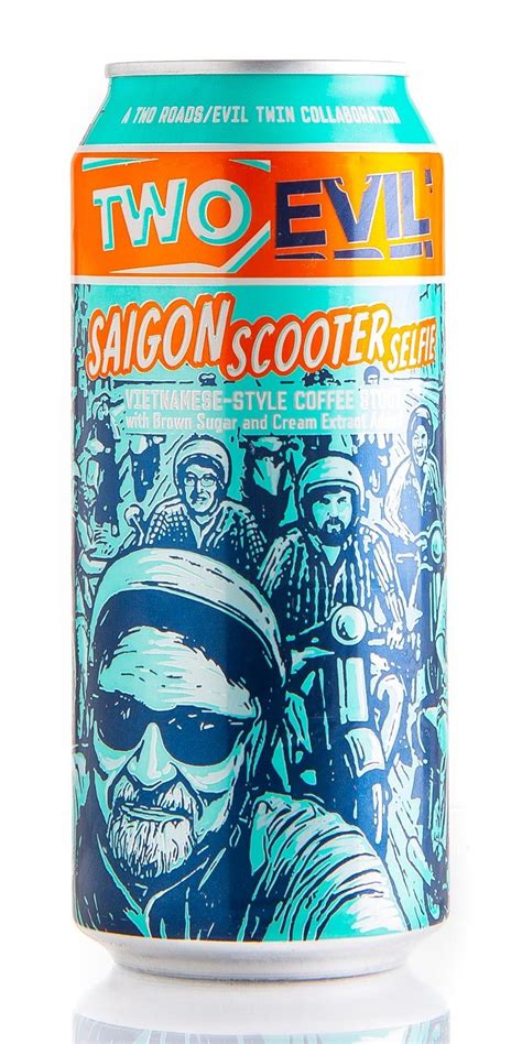 Review: Two Roads/Evil Twin Saigon Scooter Selfie | Beer label art ...