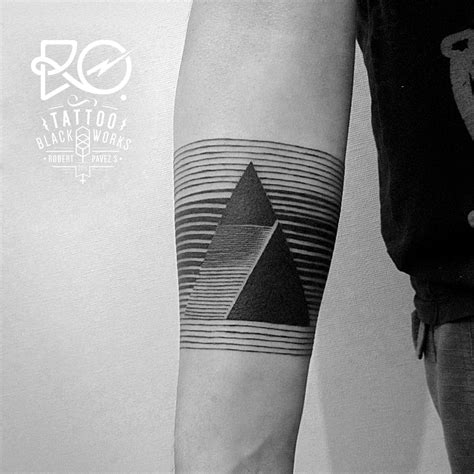 BLACK WORKS TATTOO Dotwork † Linework † Engraving — Tattoo / line work / #triangle #line / Chile ...