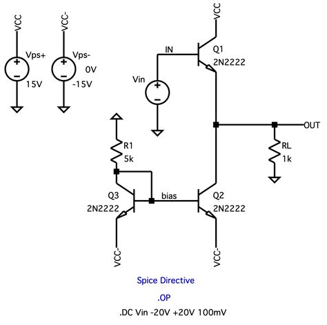 Q3 bias bias VCC- 0 2N2222