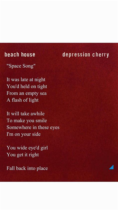 "Space Song" - Beach House | Space song lyrics, Beach house music ...