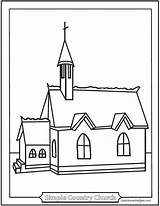 9  Church Coloring Pages ️ Catholic Churches Cathedrals Missions sketch template