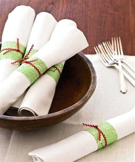 DIY Napkin Ring Ideas | Napkin rings diy, Christmas paper napkins, Christmas napkins