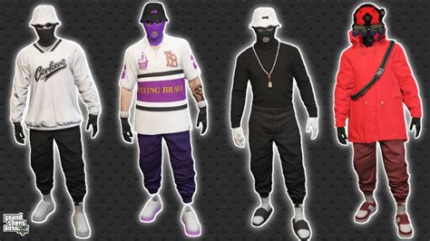 4 JOGGERS TRYHARD OUTFITS - GTA 5 ONLINE - YouTube