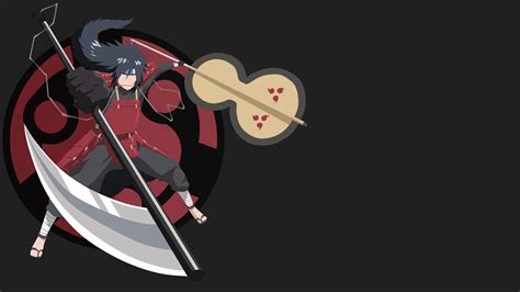 Uchiha Madara Minimalist Wallpaper v2 by Yuki-Neh