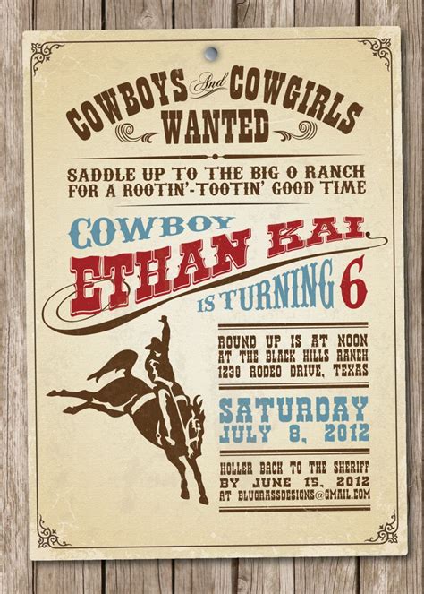 cowboy invitation wording and design ideas Please visit our website @ www.steampunkvapemod.com ...