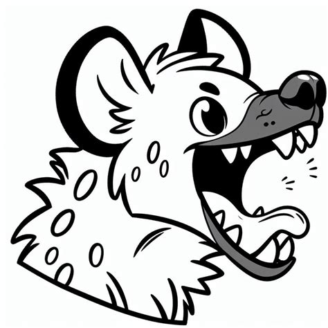 Funny Hyena is Laughing coloring page - Download, Print or Color Online ...